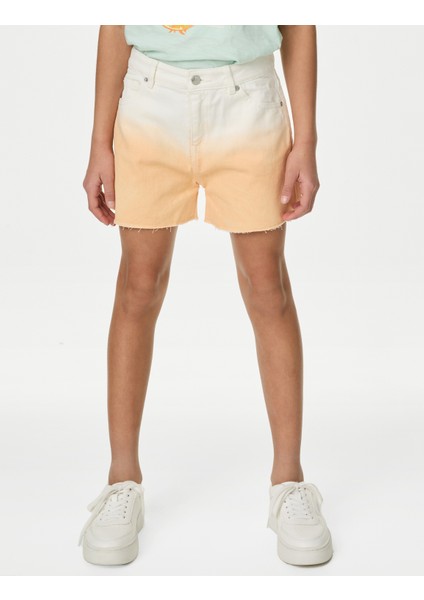 Saf Pamuklu Denim Şort (6-16 Yaş) modelleri