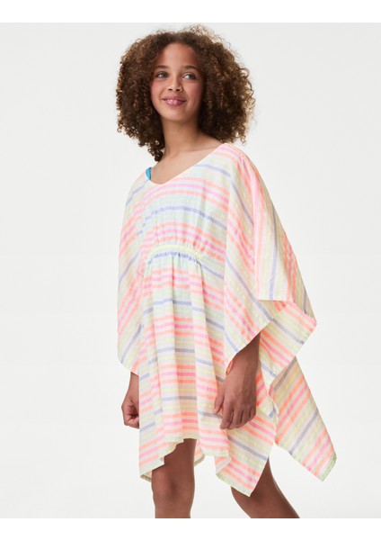 Regular Fit Çizgili Kaftan (6-16 Yaş)