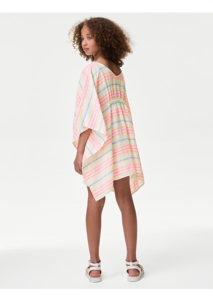 Regular Fit Çizgili Kaftan (6-16 Yaş)