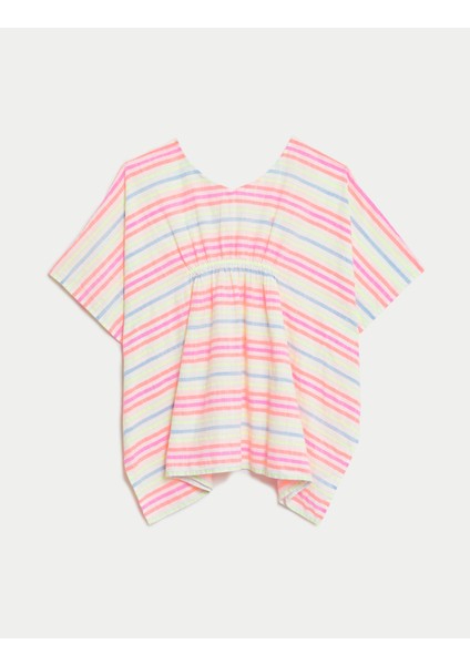 Regular Fit Çizgili Kaftan (6-16 Yaş)