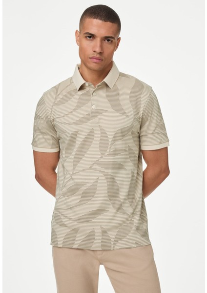 Saf Pamuklu Kısa Kollu Polo Yaka T-Shirt