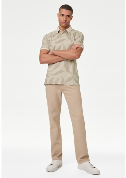 Saf Pamuklu Kısa Kollu Polo Yaka T-Shirt fiyatları