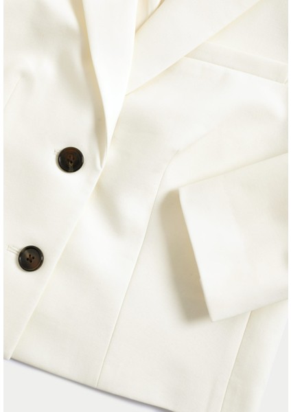 Tailored Fit Crop Yün Blazer Ceket indirimleri