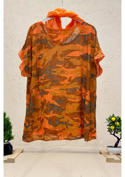 Kamuflaj Desen Salaş Şallı Bluz fiyatları