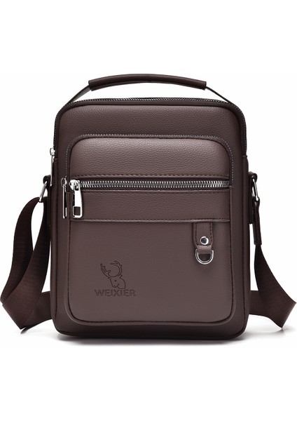 Gündelik Büyük Kapasiteli Üst Düzey Askılı Çanta Erkek Çantası Retro Su Geçirmez (Yurt Dışından)