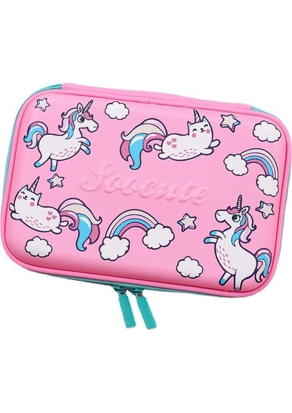 Sevimli Çizgi Pembe Tek Boynuzlu At Minecraft Kalem Kutusu Kalem Kutusu (Yurt Dışından)