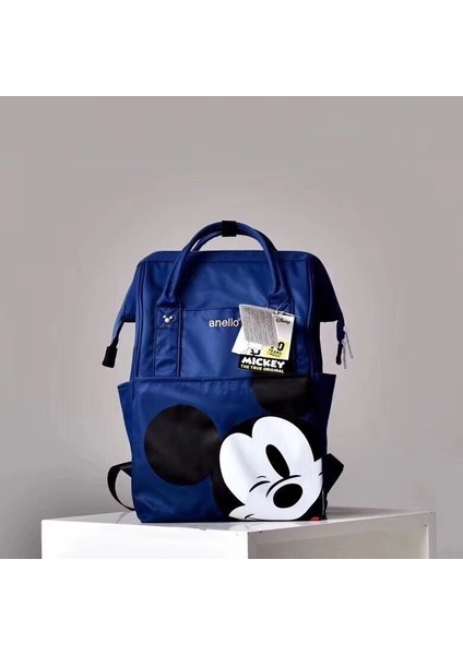 Sırt Çantası Işlemeli Kontrast Renk Mickey Çok Fonksiyonlu Büyük Kapasiteli Seyahat Çantası (Yurt Dışından)
