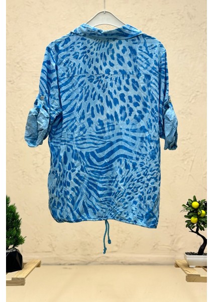 Batik Leopar Desen Pul Detaylı Vual Gömlek fiyatları