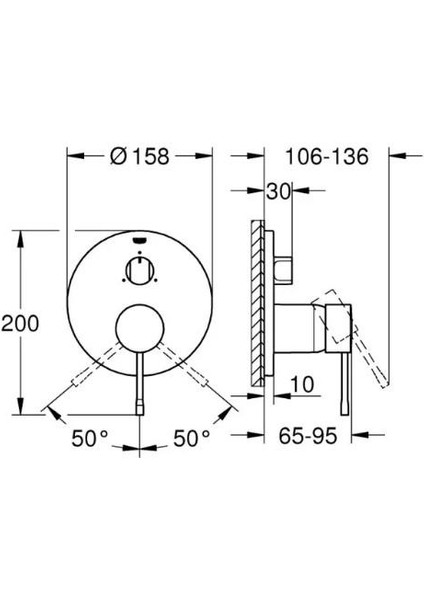 Essence 3 Yollu Yön Değiştiricili Tek Kollu Banyo Bataryası - 24169001