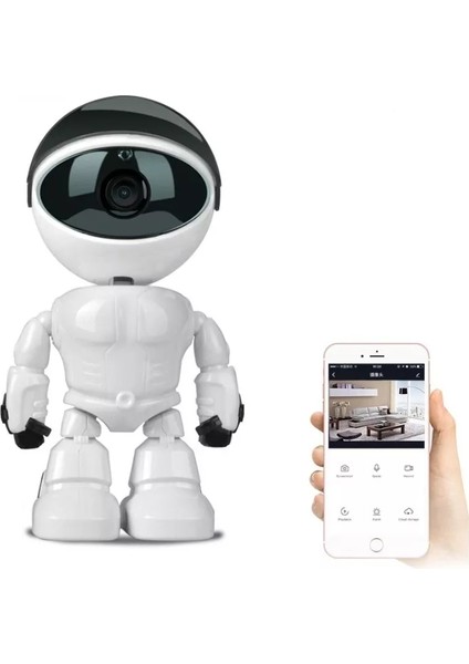 Otomatik Izleme Akıllı Robot Izleme Kamerası Kablosuz Wifi Ev Uzaktan Ağ Monitörü Ev Güvenlik Robotu