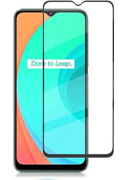 Realme C25 Kenarları Kırılmaya Dayanıklı Cam Ekran Koruyucu