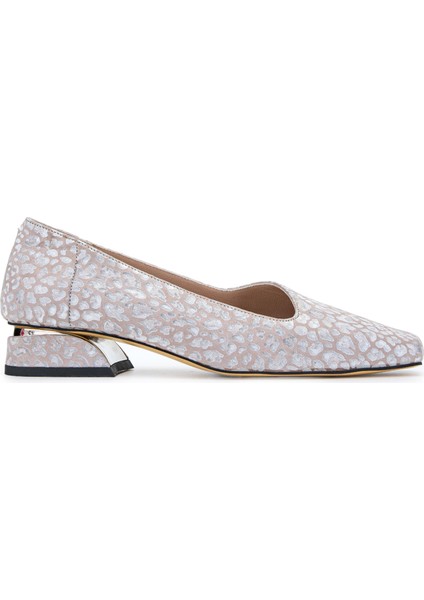 Kadın Deri Lame Baskılı Topuklu Ayakkabı 923 01 Bn Ayk Y24 Lame Bskl Dr