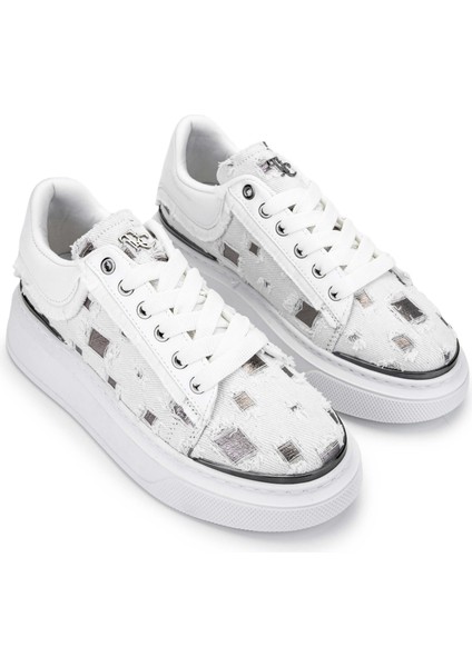 Kadın Tekstil Beyaz/siyah Sneakers & Spor Ayakkabı 804 302 Bn Ayk Y24 Sıyah/antrasıt