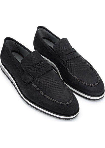 Erkek Deri Siyah Nubuk Loafer Ayakkabı 708 8702 Erk Ayk Y24 Sıyah Nbk fiyatları