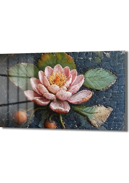 Pempe Mozai̇k Lotus Dekorati̇f Yatay Cam Tablo