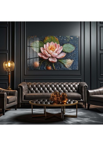 Pempe Mozai̇k Lotus Dekorati̇f Yatay Cam Tablo