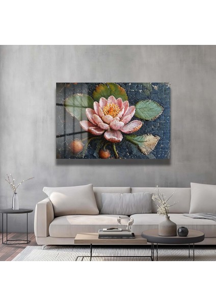 Pempe Mozai̇k Lotus Dekorati̇f Yatay Cam Tablo