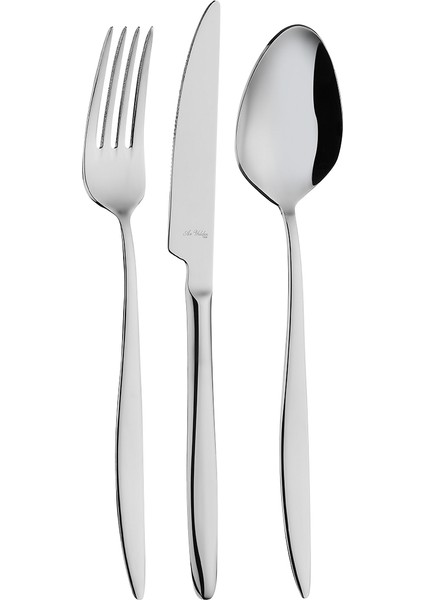 Elegant Krom 84 Parça 12 Kişilik Çatal Kaşık Bıçak Takımı