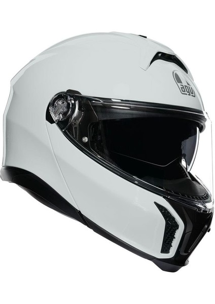 Agv Tourmodular Solid Stelvio White Çene Açılır Kask