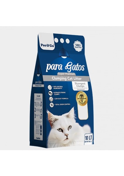 Para Gatos Kokusuz Toz Yapmayan Topaklanan Kedi Kumu 10 Lt