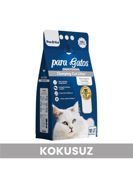 Para Gatos Kokusuz Toz Yapmayan Topaklanan Kedi Kumu 10 Lt fiyatları