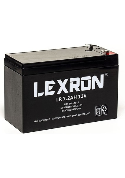 7.2 Ah 12V Kuru Akü Lexron