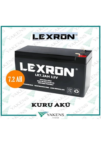 7.2 Ah 12V Kuru Akü Lexron