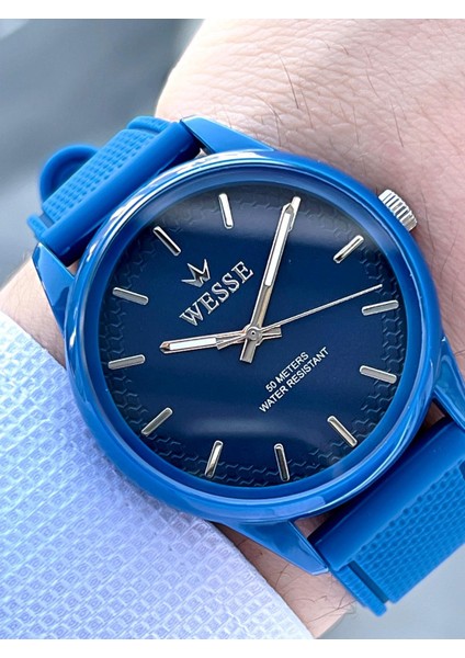 Silikon Kordon 50 mt Suya Dayanıklı Plastik Kasa Genç Unisex Spor Kol Saati WWG.2093.03