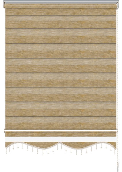 Soft Bamboo Vizon Zebra Perde ( Etek Boncuklu ) fiyatları