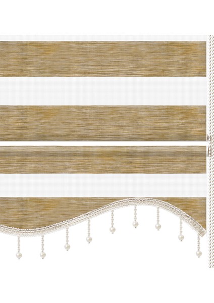 Soft Bamboo Vizon Zebra Perde ( Etek Boncuklu ) fırsatları