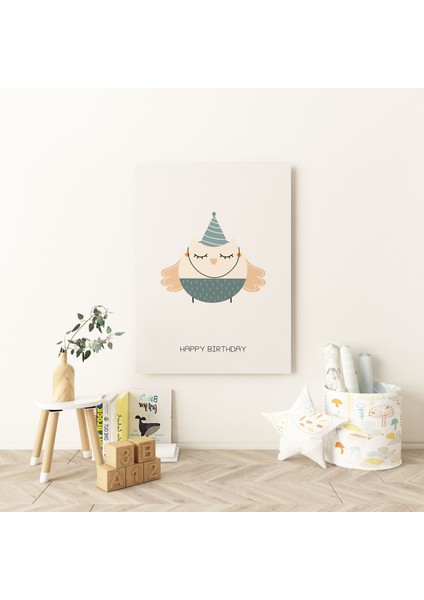 Minik Kuş Modern Kanvas Tablo - Bebek Odası Dekorasyon - Çocuk Odası Tablo