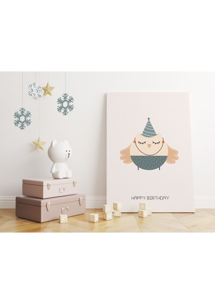 Minik Kuş Modern Kanvas Tablo - Bebek Odası Dekorasyon - Çocuk Odası Tablo