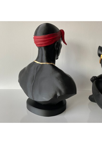 2pac Büst Tupac Shakur Dekoratif Büst 25CM El Boyaması Kolye Takı Standı Dekoratif Obje fiyatları