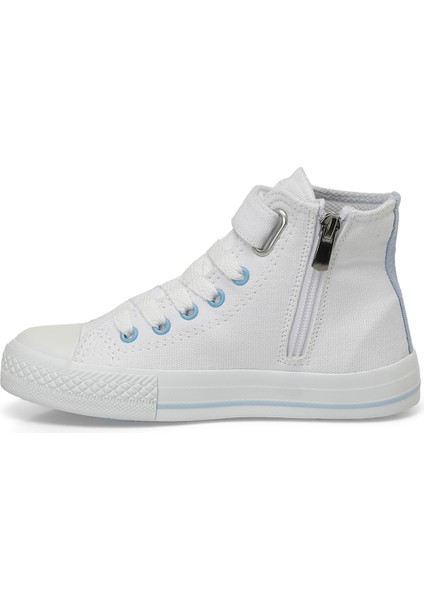 YEDIZ.F4FX Beyaz Kız Çocuk High Sneaker