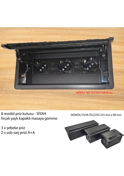 Masa Için Priz Kutusu Gömme