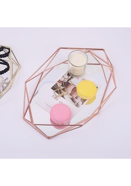 Vintage Avrupa Renkli Cam Metal Depolama Tepsi Oval Noktalı Meyve Tabağı Masaüstü Küçük Öğeler Takı Ekran Tepsi Ayna | Depolama Tepsileri (Gül) (Yurt Dışından) fiyatları