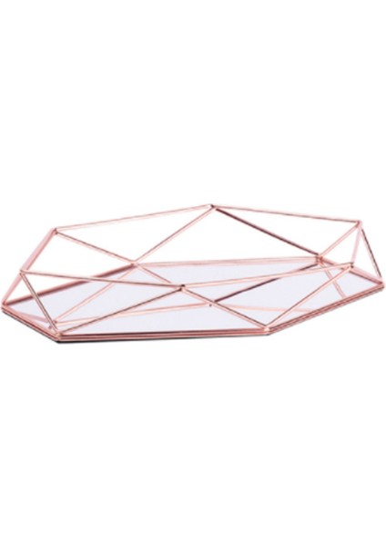 Vintage Avrupa Renkli Cam Metal Depolama Tepsi Oval Noktalı Meyve Tabağı Masaüstü Küçük Öğeler Takı Ekran Tepsi Ayna | Depolama Tepsileri (Gül) (Yurt Dışından) fırsatları