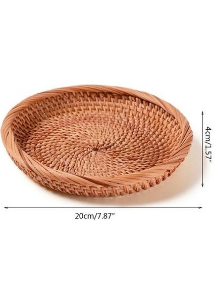 El Dokuma Yuvarlak Meyve Sebze Sepeti Hasır Piknik Tepsi Gıda Ekmek Yemekleri Çok Amaçlı Kurutma Gıda Depolama Fırçık | Depolama Tepsileri (Ler) (Yurt Dışından) fiyatları