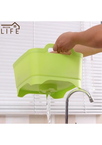 Plastik Mutfak Lavabo Taşınabilir Sebze Meyve Sepeti Çanak Yıkama Dağı Depolama Organizatör Basit Raf Tutucu Mutfak Aksesuarları | Çanta ve Amp;sepet (Yurt Dışından)