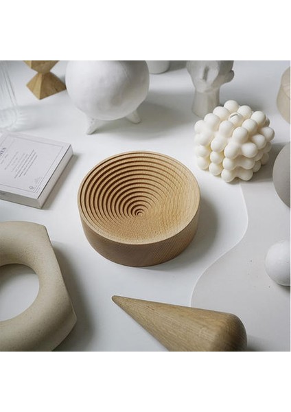 Nordic Tarzı Kayın Ahşap Spiral Şekli Tatlı Tepsi Mumluk Depolama Organizatör Ev Dekorasyon Aksesuarları | Depolama Tepsileri (Ler) (Yurt Dışından) fiyatları