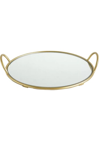 Pirinç Kolu Depolama Tepsi Ayna Yumuşak Cam Depolama Tepsi Gurme Fotoğraf Plakası Oturma Odası Süslemeleri El Sanatları Hediye Ev Dekorasyon | Depolama Tepsileri (Yurt Dışından)