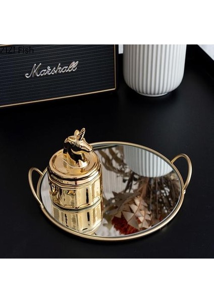 Pirinç Kolu Depolama Tepsi Ayna Yumuşak Cam Depolama Tepsi Gurme Fotoğraf Plakası Oturma Odası Süslemeleri El Sanatları Hediye Ev Dekorasyon | Depolama Tepsileri (Yurt Dışından) modelleri