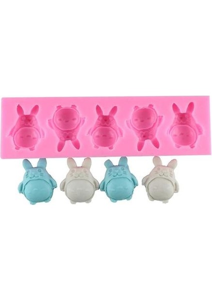 5 Totoro 3D Stereo Turn Şeker Kalıp Silikon Kalıp Kek Kalıbı Şeker Sanatı Kabartmalı Mod (Yurt Dışından)