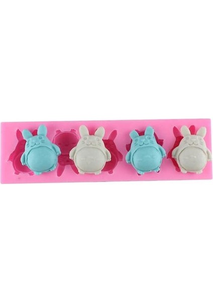 5 Totoro 3D Stereo Turn Şeker Kalıp Silikon Kalıp Kek Kalıbı Şeker Sanatı Kabartmalı Mod (Yurt Dışından)