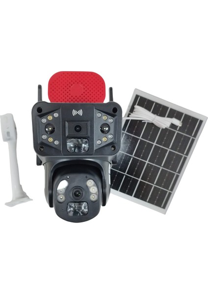 HM-854 Modeli  4g 6mp Dual Lens Güneş Panelli Solar Kamera