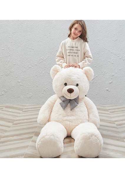 140 cm Papyonlu Sevimli Peluş Ayı - Sevgiliye Özel Hediye, % 100 Yerli