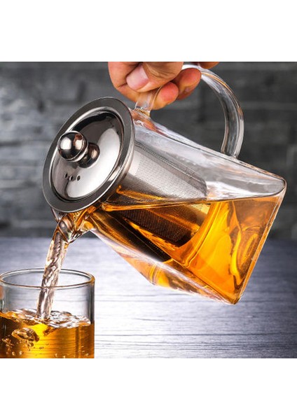 4 Boyutlar Iyi Temizle Borosilikat Cam Çaydanlık 304 Paslanmaz Çelik ile Demlik Süzgeç Isı Kahve Kare Demlik Aracı Su Isıtıcısı Seti | Çaydanlıklar (750ML) (Yurt Dışından) modelleri