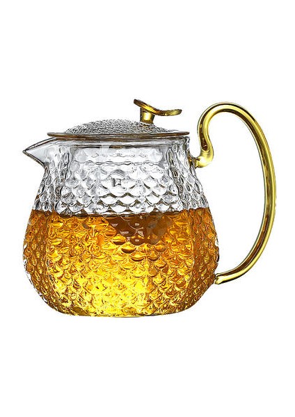 Yüksek Borosilikat Cam Çaydanlık Ev Yüksek Sıcaklık Direnci Çekiç Desen Demlik Kung Fu Çay Seti Filtre Kabarcık Çaydanlık | Çaydanlıklar (Yurt Dışından)