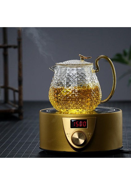 Yüksek Borosilikat Cam Çaydanlık Ev Yüksek Sıcaklık Direnci Çekiç Desen Demlik Kung Fu Çay Seti Filtre Kabarcık Çaydanlık | Çaydanlıklar (Yurt Dışından) fırsatları