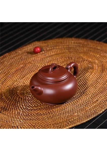 El Demlik Cevheri Büyük Kırmızı Çaydanlık Kung Fu Çay Potu Bambu Kiraz | Çaydanlıklar (Yurt Dışından)